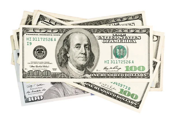 United States dollars, isolated on a white — Stock Photo, Image