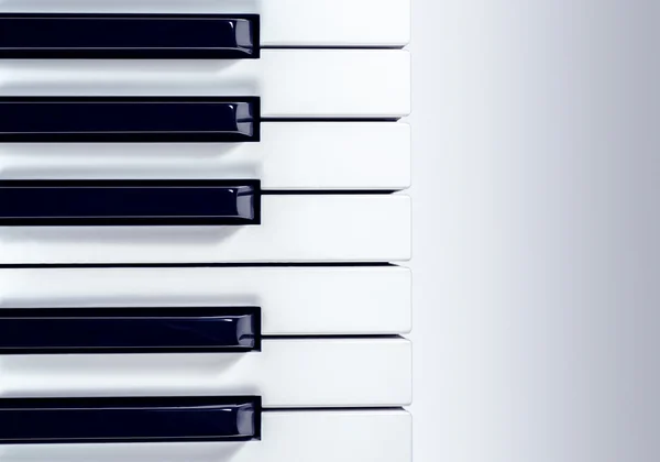 Synthesizer keyboard isolated on a gradient gray — Stock Photo, Image