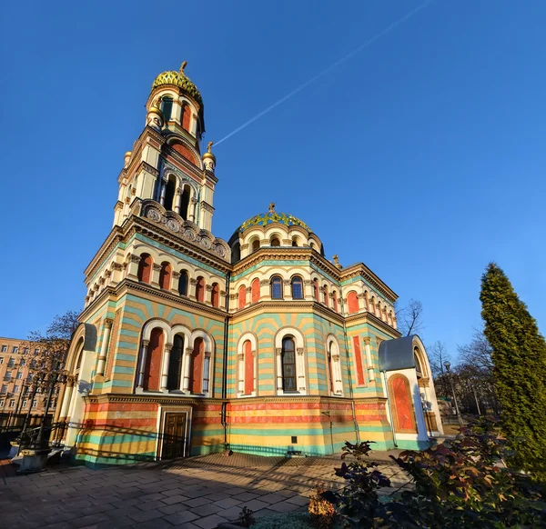 Cathédrale orthodoxe Alexander Nevsky à Lodz, en milieu d'après-midi — Photo