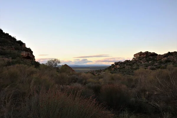 Güney Afrika üzerinde gün batımı Rocklands 'da