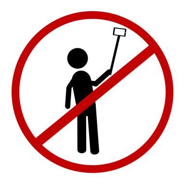 Yasak işareti, yok Selfie (kendi kendine portre)