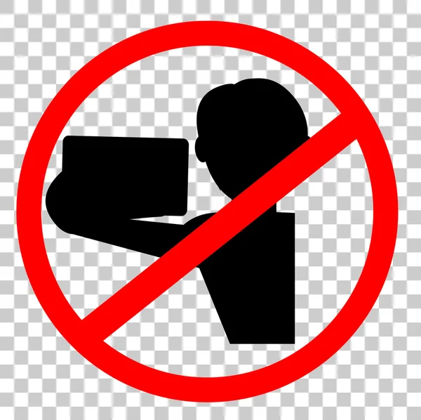 Signo prohibido, sin selfie (Autorretrato ) —  Fotos de Stock