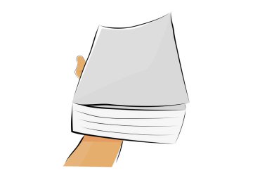 Eğitim İlgili Makale için Basit Taslak Vektör İllüstrasyonu, Büyük El Tutma Kitabı