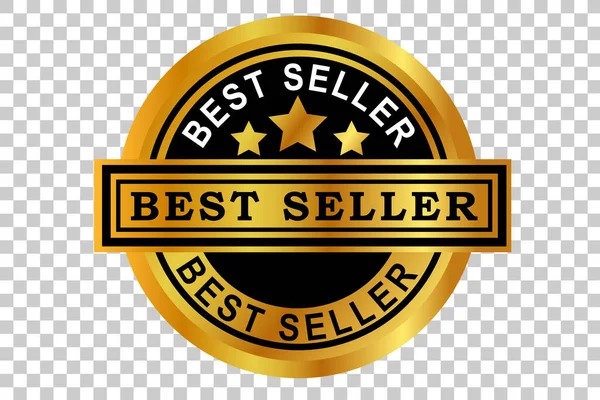 Vector Circle Badge Best Seller Transparante Achtergrond — Stockvector
