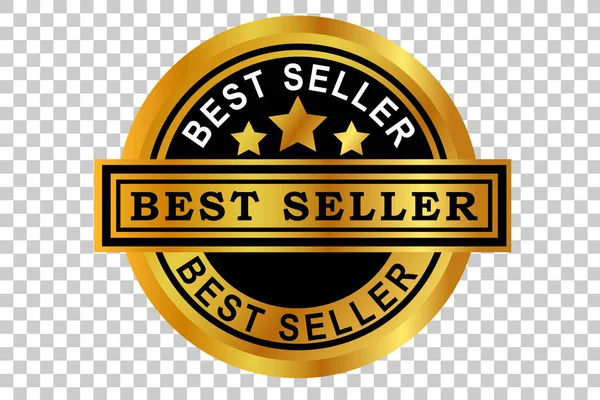 Vector Circle Badge Best Seller Прозрачном Фоне Эффекта — стоковый вектор