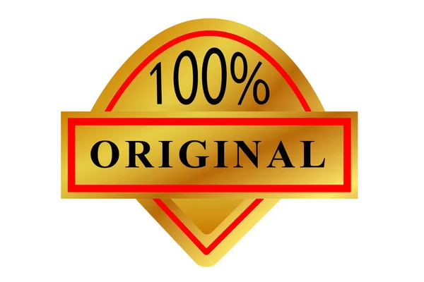 Векторный Серый Золотой Значок 100 Оригинал — стоковый вектор