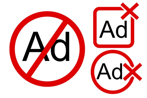 Ορισμός Στυλ Απαγορευμένος Διάνυσμα Υπογραφών Καμία Διαφήμιση — Διανυσματικό Αρχείο