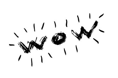 Basit El Çizim Vektörü Sürprizi veya Şok İfadesi