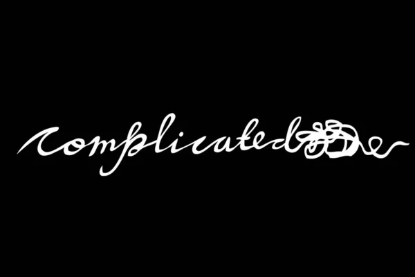 Dibujar Mano Muy Simple Boceto Garabato Vector Letras Complicado — Vector de stock