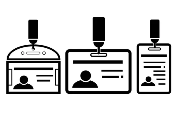 Icône Vectorielle Simple Variantes Carte Identité Isolée Sur Blanc — Image vectorielle