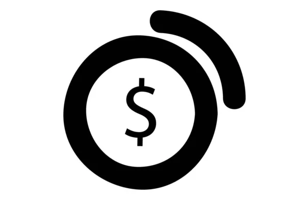 Simple Vector Icon Stack Coin Dollar — Stok Vektör