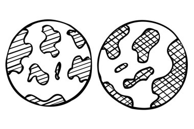 Basit Vektör Eli Çizim Çizimini Ayarla