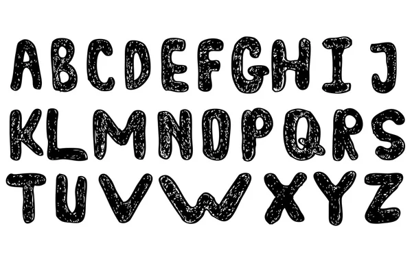 Doodle lettertype - Strijk — Stockfoto