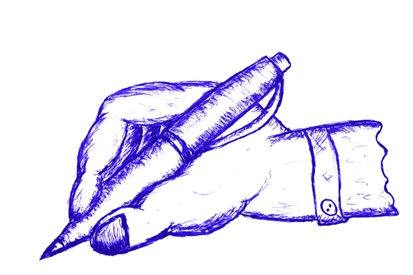 Dibujar a mano Bosquejo Hombre Escritura a mano — Foto de Stock