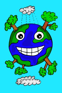 El mutlu dünya taslağını çizin