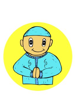 Doodle Müslüman çocuk