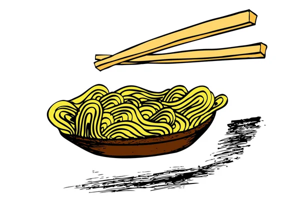 Şehriye kase ve sopa doodle