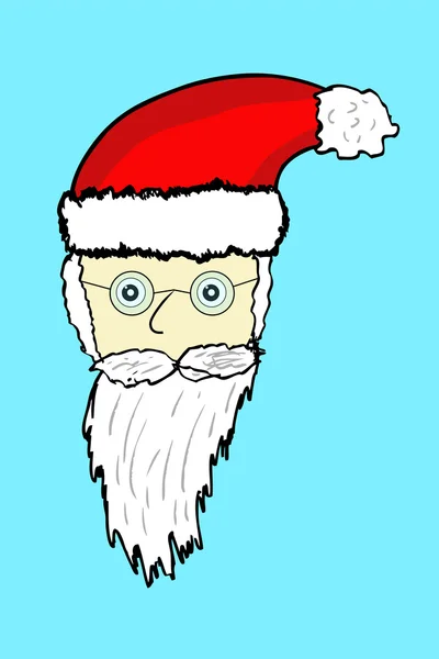 Doodle Santa Claus twarz — Zdjęcie stockowe