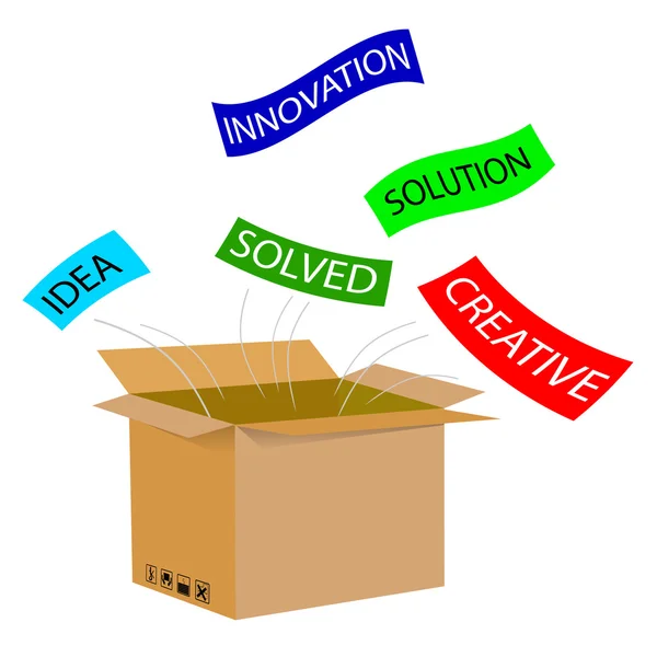 Illustration for Think out of the Box — Stock Photo, Image