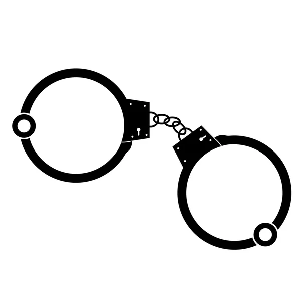 Simple silhouette of handcuff — Stock Photo, Image