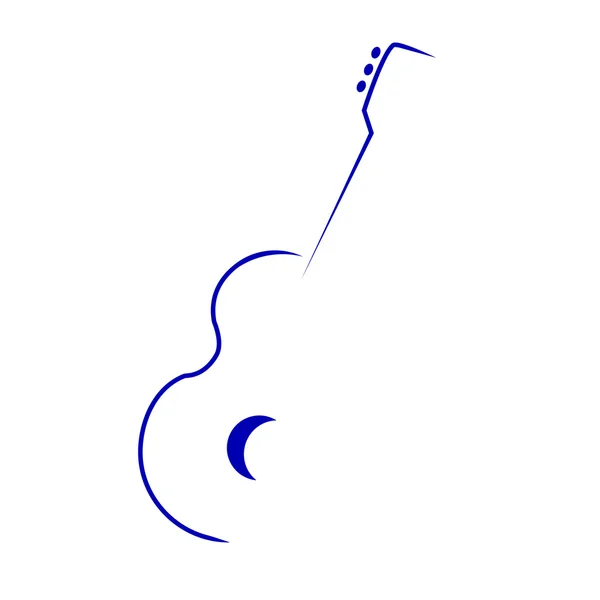Delineamento simples da guitarra acústica — Fotografia de Stock