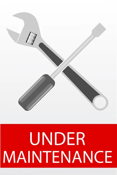 Simple Sign, Under Maintenance — Stock Photo, Image