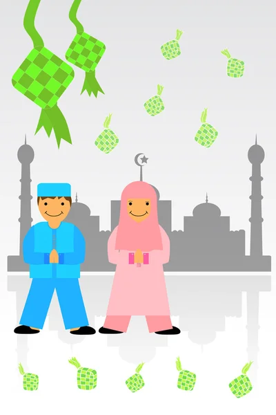 인사말 카드-Ramadhan 카림 — 스톡 사진