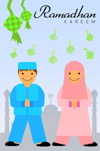 인사말 카드-Ramadhan 카림 — 스톡 사진