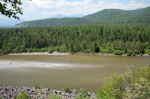 Irkut Fluss in seinem Anfang in den sayan Bergen — Stockfoto