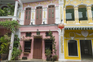 Soi Rommanee - geç 19. yüzyıl bir Tay kırmızı ışık sokak, Phuket Town, Tayland oldu