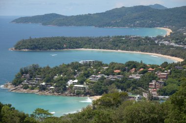 Üç plajları Phuket Üstten Görünüm