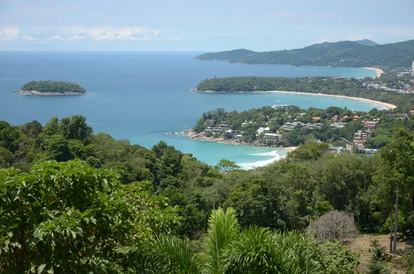 Øverste utsikt over de tre strendene på Phuket – stockfoto