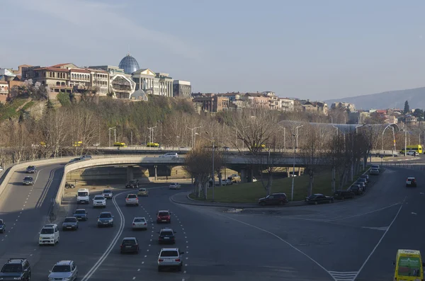 Vista del distrito de la orilla izquierda Avlabar. Tiflis, Georgia — Foto de Stock