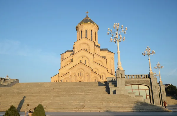 Holy Trinity Cathedral of Tbilisi - the main cathedral of the Georgian Orthodox Church — Stock Photo, Image