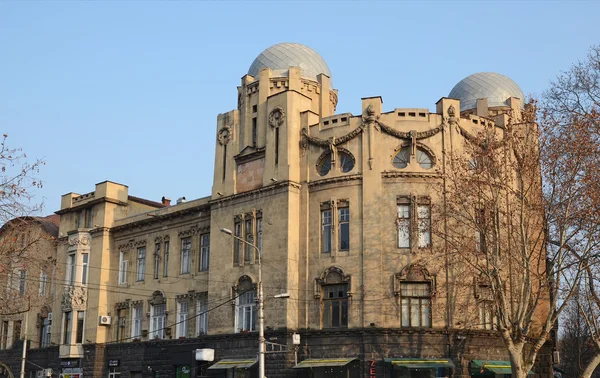 Stone house with domes on Rustaveli Avenue, Tbilisi — Stock Photo, Image