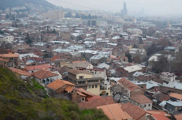 Blick von oben auf die Altstadt von Intibilisi, Georgien — Stockfoto