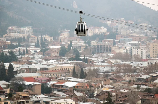 Vista superior de la Ciudad Vieja en un día nublado. Tiflis —  Fotos de Stock