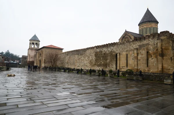 Walls of Cathedral complex Svetitskhoveli (Living Pillar) di Mtskheta. Georgia — Stok Foto