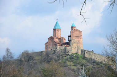 Kale ve kilise baş meleklerden Michael ve Gabriel. Gremi mimari kompleks: Kakheti, Georgia