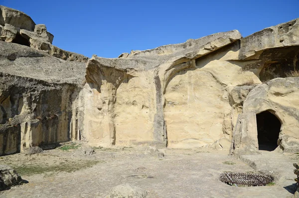 A régi romos szobák cave city Uplistsikhe Gori régióban, Georgia. — Stock Fotó