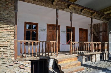 Gori, Gürcistan - 4 Mart 2015: Ev-müze Joseph Stalin yerel kasabasında Gori, Gürcistan