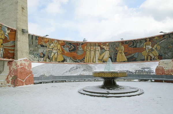 Ουλάν Μπατόρ, Mn - Δεκ, 02 2015: Μνήμη συγκρότημα Zaisan σχετικά με το tuffet της Μογγολίας Ουλάν Μπατόρ — Φωτογραφία Αρχείου