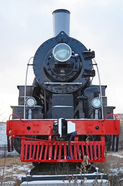 Ulánbátar, Mongolsko-prosinec 02 2015: parní lokomotiva řady El-266. Muzeum železniční zařízení v Ulánbátaru. Mongolsko — Stock fotografie