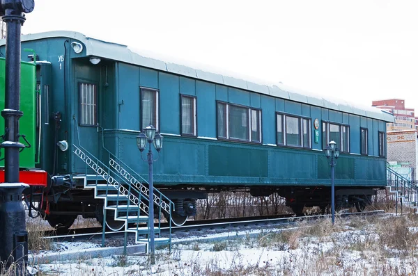 Ulan Bator, Mongolia-Dic, 02 2015: Mariscal Choibalsan coche blindado. Museo del equipo ferroviario en Ulan Bator. Mongolia —  Fotos de Stock