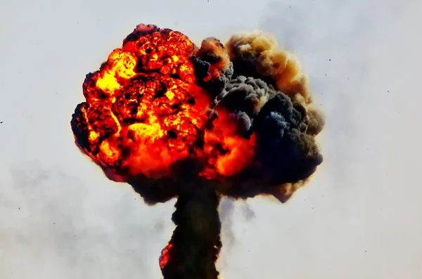 The explosion of fuel