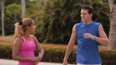 1-genç insanlar spor Fitness Fitwatch adımları Counter eğitim