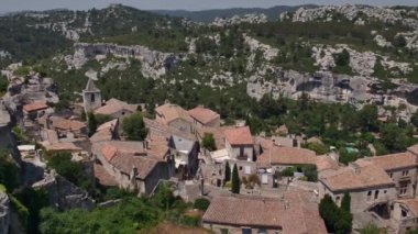 Geleneksel eski Fransız Les Baux Köyü De Provence France