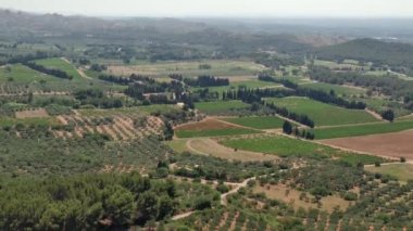 Kırsal Provence Fransa ve Fransız yaz manzara görünümünü