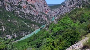 Gorges Du Verdon Kanyonu nehir manzara manzara Fransa