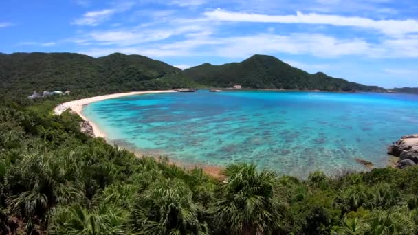 Aharen Pláž Ostrově Tokashiki Kerama Souostroví Okinawa Japonsko Asie Japonci — Stock video